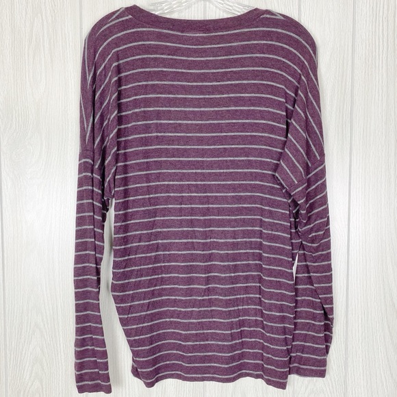 Cabi | Purple Striped Serenity Long Sleeve Tee Size Small - Picture 2 of 13